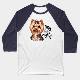 Cute yorkshire terrier dog. Gift for yorkie owners. Baseball T-Shirt